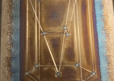 Titanium molecule art