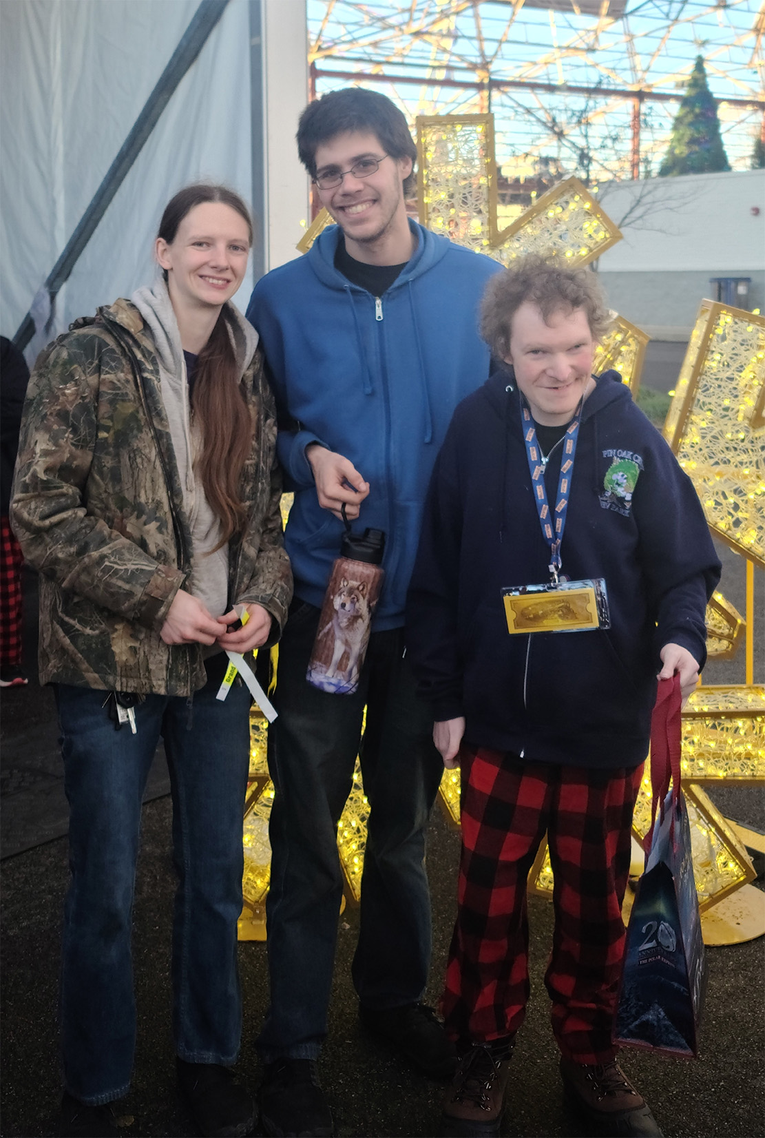 Marky with Danie and Sully at The Plar Express December 16, 2024