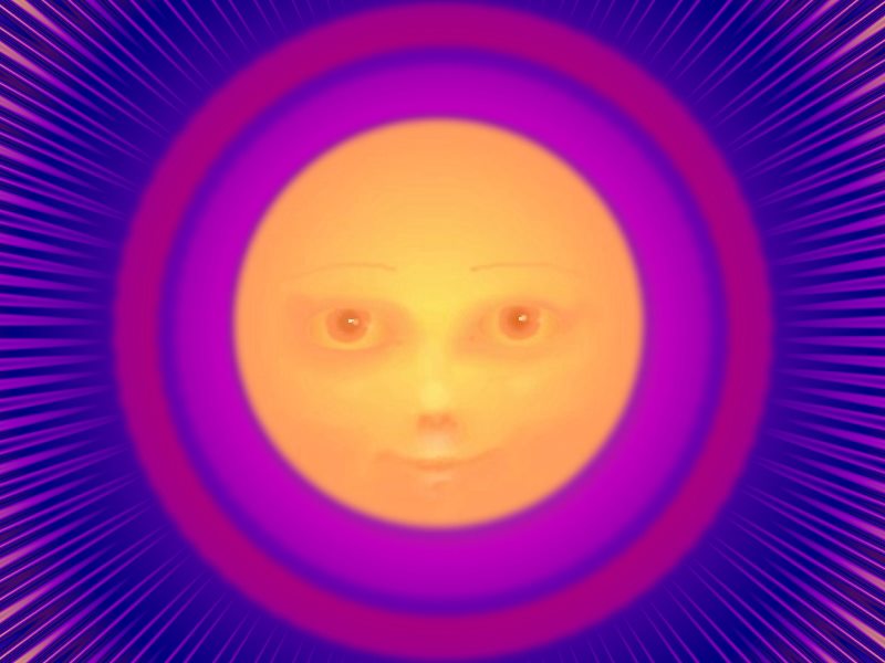 Contemptment Digital happy sun face